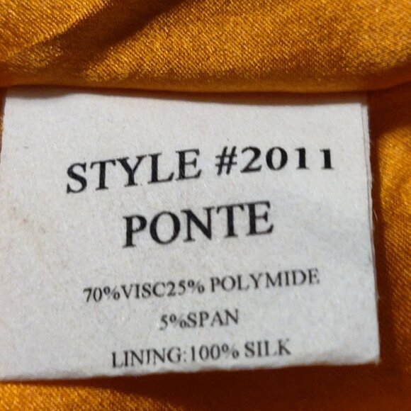 Lissa Mar Ponte Bolero Jacket In Brown Orange Silk Lining NEW WITH TAGS … - Picture 4 of 9